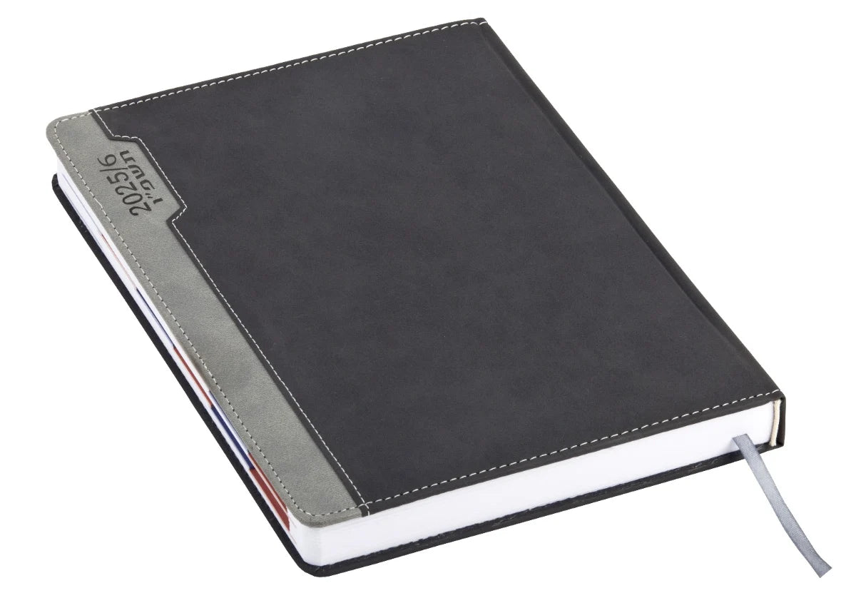 יומן יומי מדורג A4 שחור