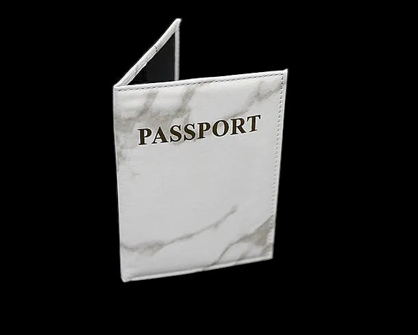 כיסוי דרכון איכותי דמוי עור בעיצוב שיש