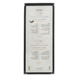 אוגדן דמוי עור לתפריט דו צדדי שקוף