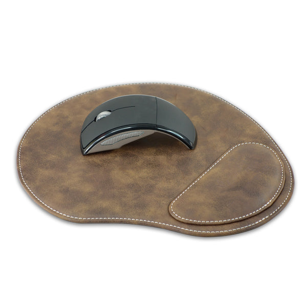 משטח עכבר דמוי עור עם כרית