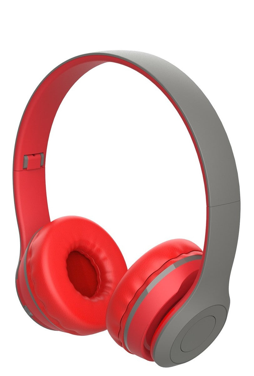 אוזניות קשת אלחוטיות מתקפלות מדגם Cycle Arch BT אפור אדום