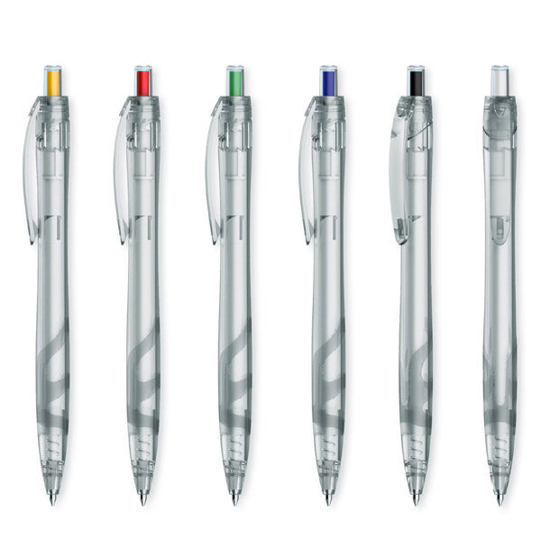 עט אקולוגי כדורי שקוף מפלסטיק ממוחזר