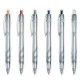 עט אקולוגי כדורי שקוף מפלסטיק ממוחזר