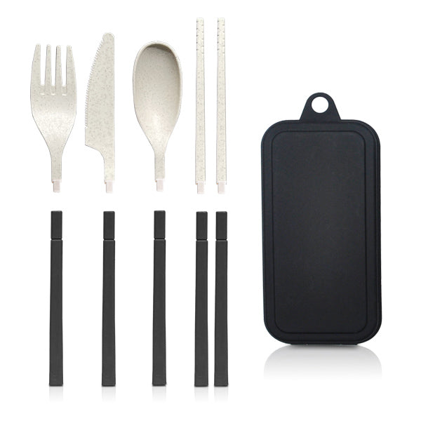 סט סכו''ם רב פעמי שחור