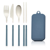 סט סכו''ם רב פעמי כחול