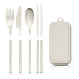 סט סכו''ם רב פעמי לבן