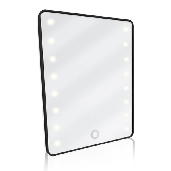 מראה מעוצבת עם תאורת לד שחור