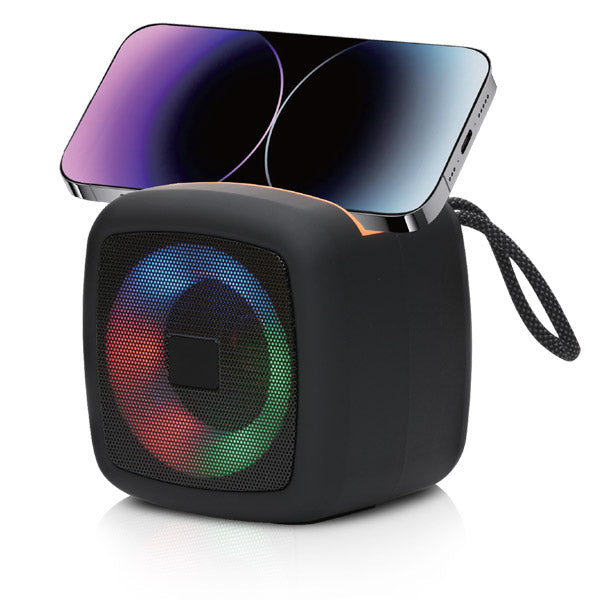 רמקול בלוטוס עוצמתי מבית evercharge עם סטנד מובנה לטלפון