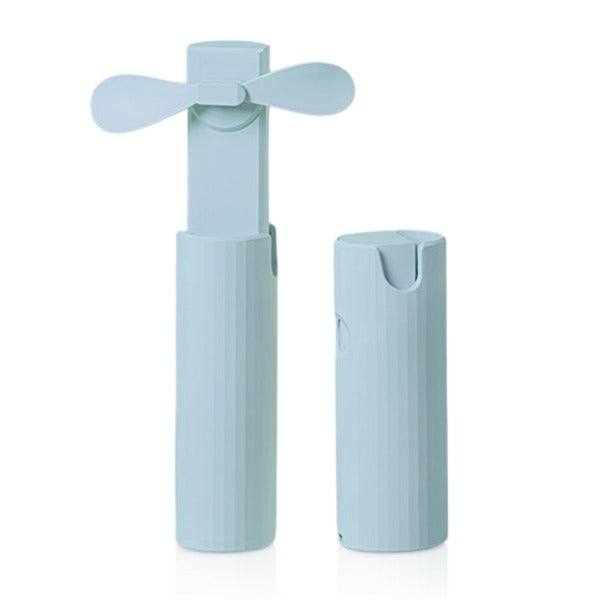 מאוורר יד קומפקטי נטען 3 מצבים תכלת