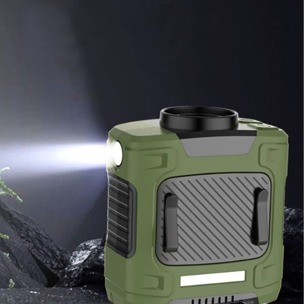 מאוורר גוף בשילוב מטען ופנס עוצמתי  נייד 10,000 mAh