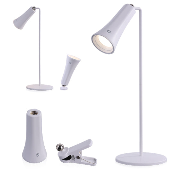 מנורת שולחן עם ראש מגנטי מתפרק 3 מצבים נטענת כל החלקים