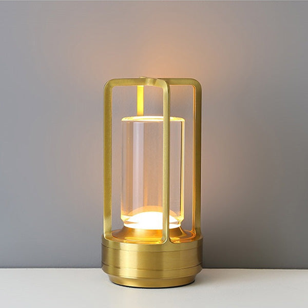 מנורה שולחנית נטענת יוקרתית 3 מצבי תאורה זהב