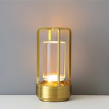 מנורה שולחנית נטענת יוקרתית 3 מצבי תאורה זהב