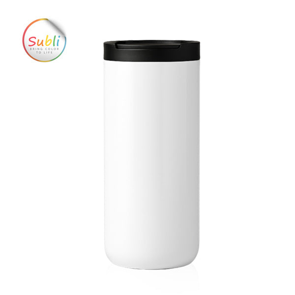 כוס תרמית מנירוסטה 400 מ"ל לבן 