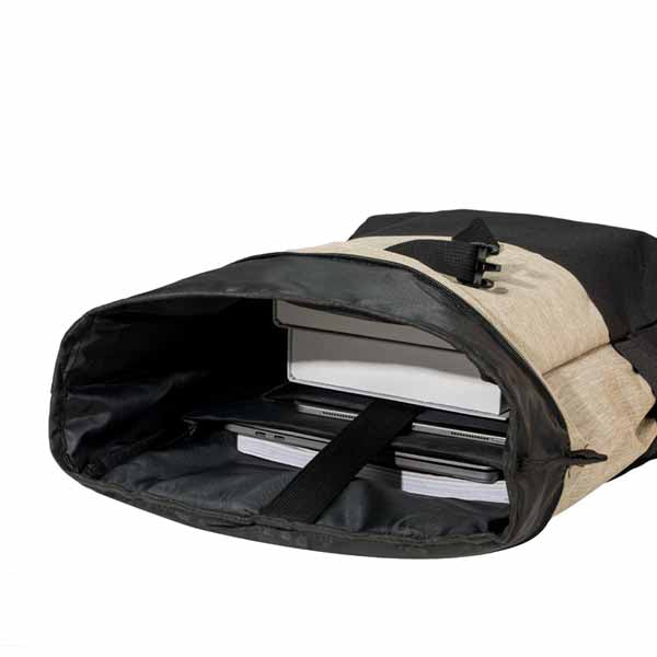 תיק גב אקולוגי מעוצב למחשב נייד - פתוח