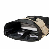 תיק גב אקולוגי מעוצב למחשב נייד - פתוח