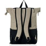 תיק גב אקולוגי מעוצב למחשב נייד -  מבט מאחור בז