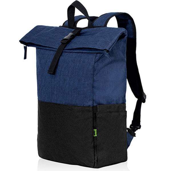 תיק גב אקולוגי מעוצב למחשב נייד - כחול פרופיל