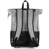 תיק גב אקולוגי מעוצב למחשב נייד - מבט מאחור אפור