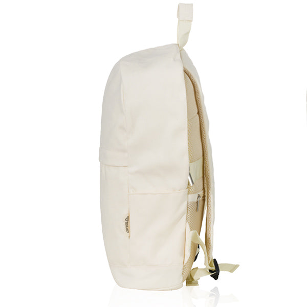 תיק גב אקולוגי מכותנה למחשב נייד טבעי צד