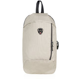 תיק גב קומפקטי מבד אריג -  לבן קדימה