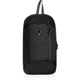 תיק גב קומפקטי מבד אריג - שחור קדימה