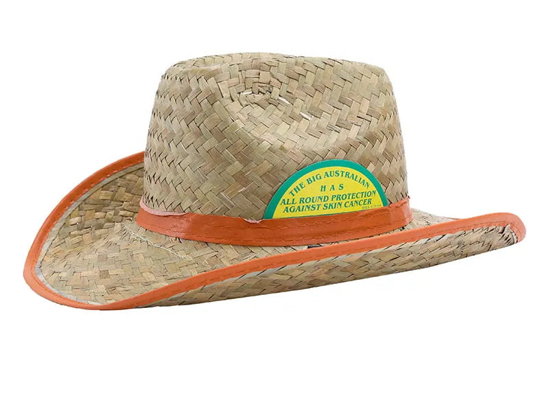 כובע קש מציל עם שרוך - דבוש