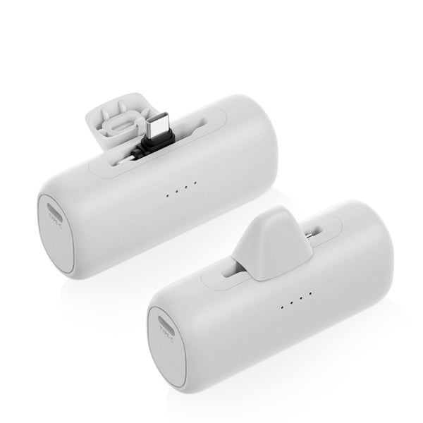 מטען נייד קומפקטי 5000 mAh  לבן