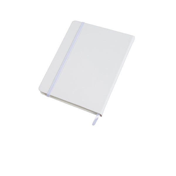 פנקס כריכה קשה PU עם סימניה A6 לבן