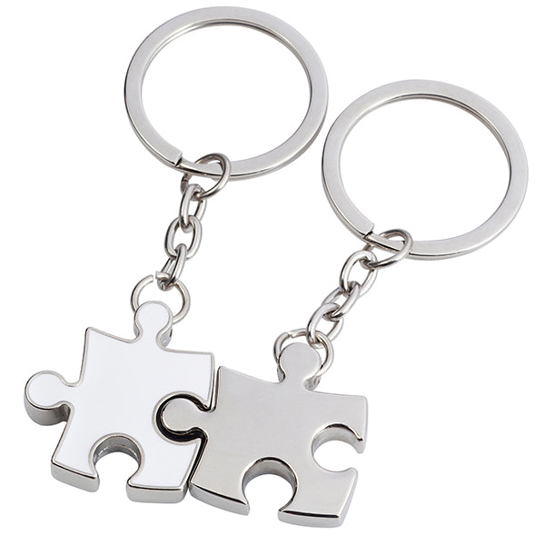 זוג מחזיקי מפתחות ממתכת - פאזל