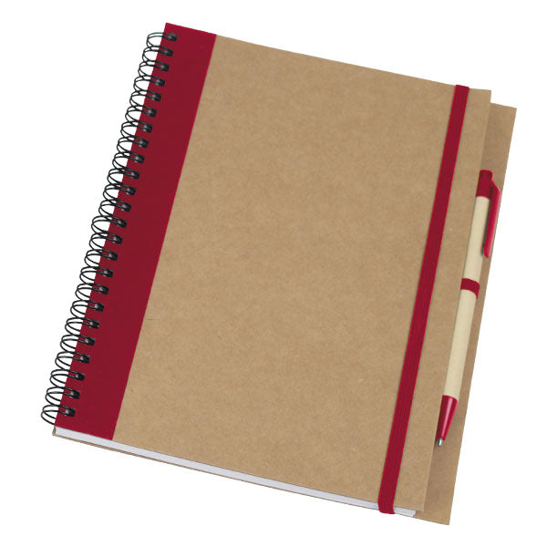 מחברת ספירלה עם עט תואם A5