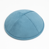 כיפה קטיפה תכלת