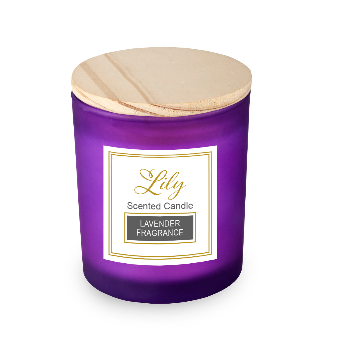 נר ריחני בכוס זכוכית עם מכסה במבוק