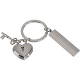 מחזיק מפתחות לב מנעול מתכתי 