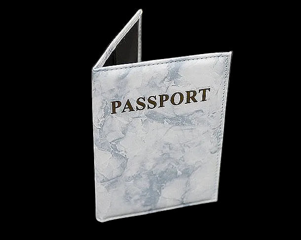 כיסוי דרכון איכותי דמוי עור בעיצוב שיש