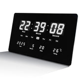 שעון דיגיטלי משולב תאריכון ומד מעלות תאורת לד לבן