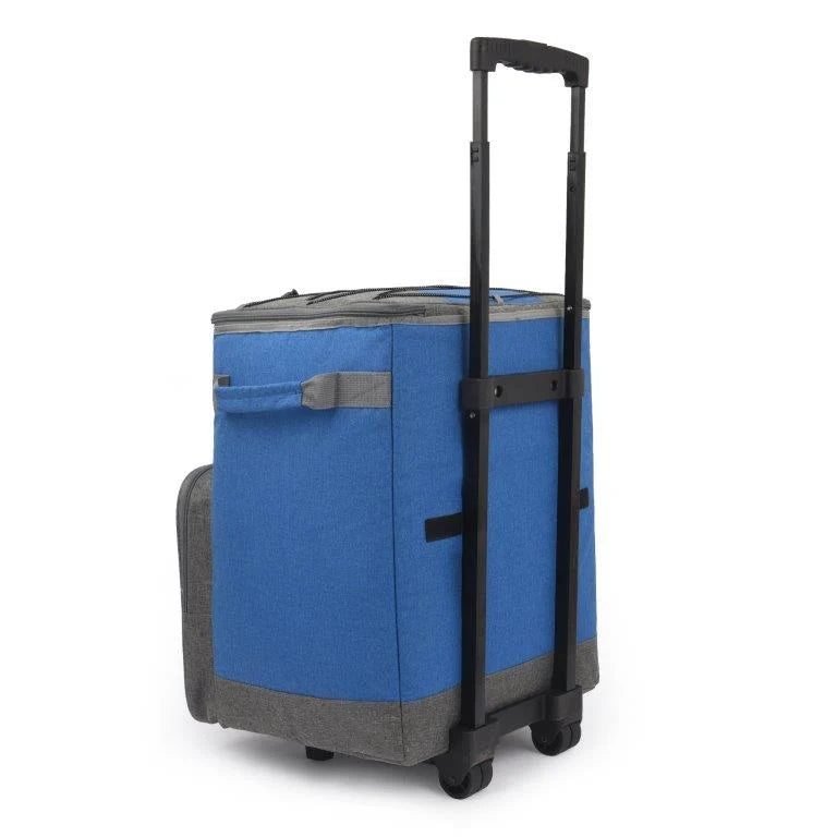 צידנית טרולי משפחתית  60 ליטר מתקפלת משולבת רמקולים אלחוטיים מובנים מהצד