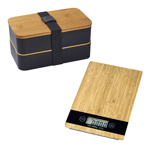 קופסאת אוכל עם משקל במבו