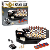 סט שבעה משחקים במארז עור מהודר