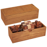 מארז 3 משחקי חשיבה בקופסא מעץ קופסא