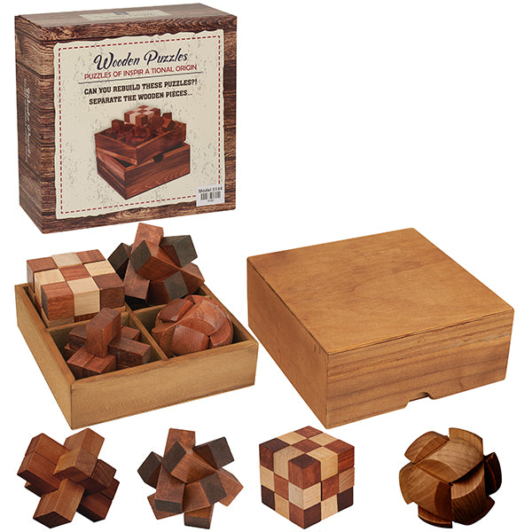 מארז ארבעה משחקי מחשבה מעץ מפוזר