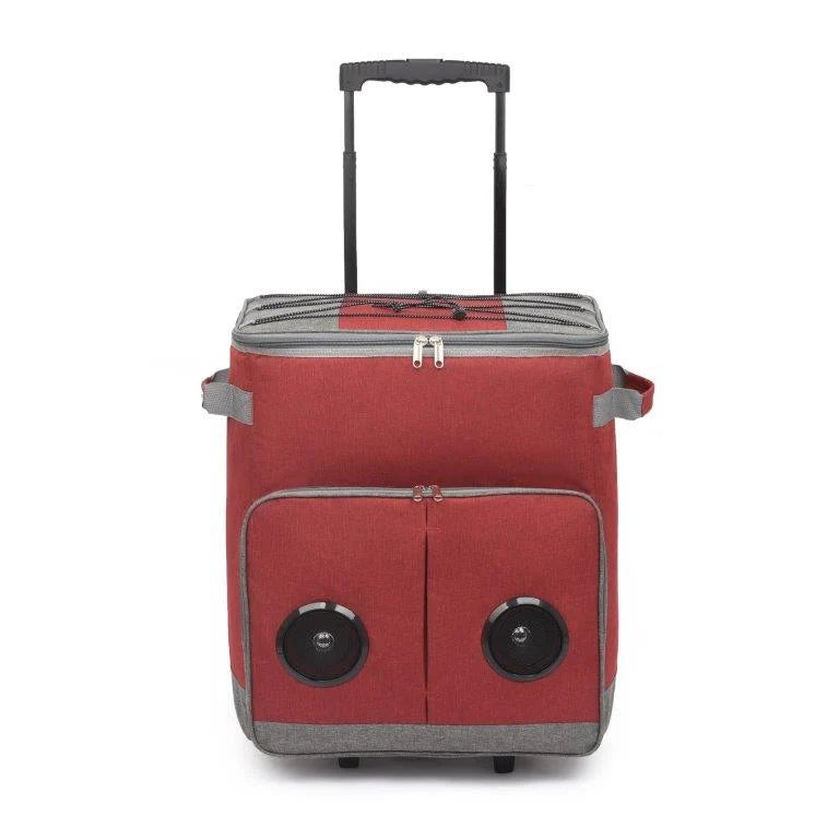 צידנית טרולי משפחתית  60 ליטר מתקפלת משולבת רמקולים אלחוטיים מובנים