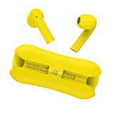 אוזניות בלוטוס אלחוטיות איכותיות מיקרופון מובנה צהוב