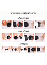 מכונת קפה ניידת איכותית 3 ב‑1 באריזת מתנה הוראות הכנה