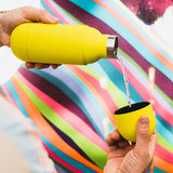 ORB בקבוק תרמי "קפסולה" נירוסטה חם/קר 420 מ"ל עם מכסה שמשמש ככוס מבית ASOBU