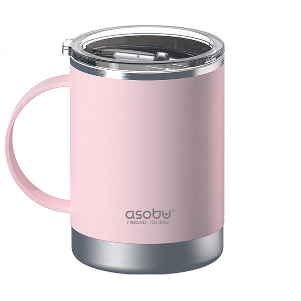 ספל תרמי 360 מ"ל ציפוי קרמי מבית ASOBU ורוד