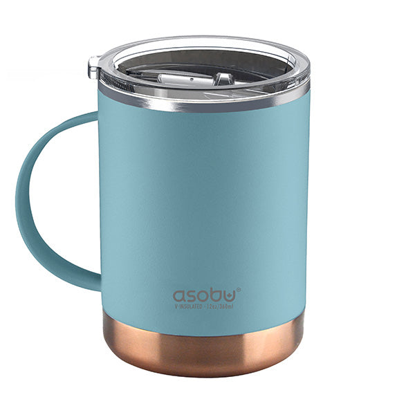 ספל תרמי 360 מ"ל ציפוי קרמי מבית ASOBU תכלת
