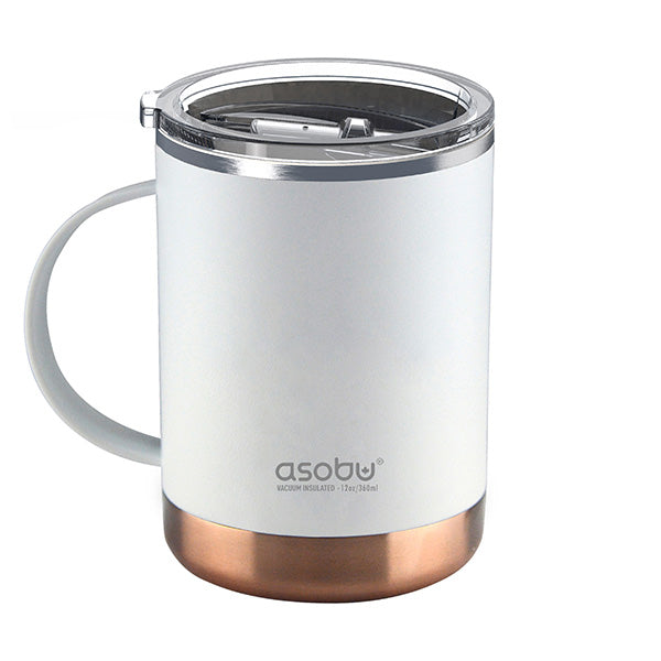 ספל תרמי 360 מ"ל ציפוי קרמי מבית ASOBU לבן