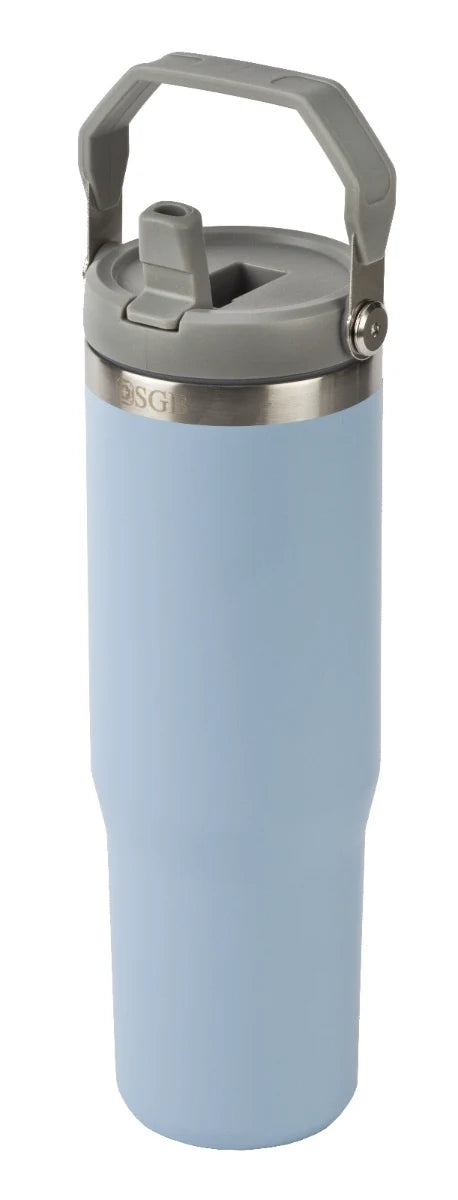 כוס תרמית 1 ליטר עם פיה נשלפת תכלת