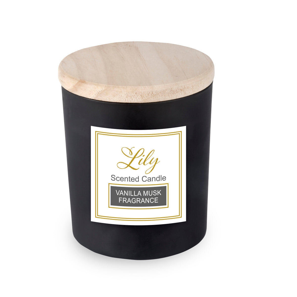 נר ריחני בכוס זכוכית עם מכסה במבוק